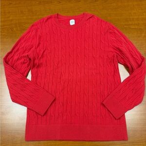 GAP Men's Vibrant Red Crewneck Sweater